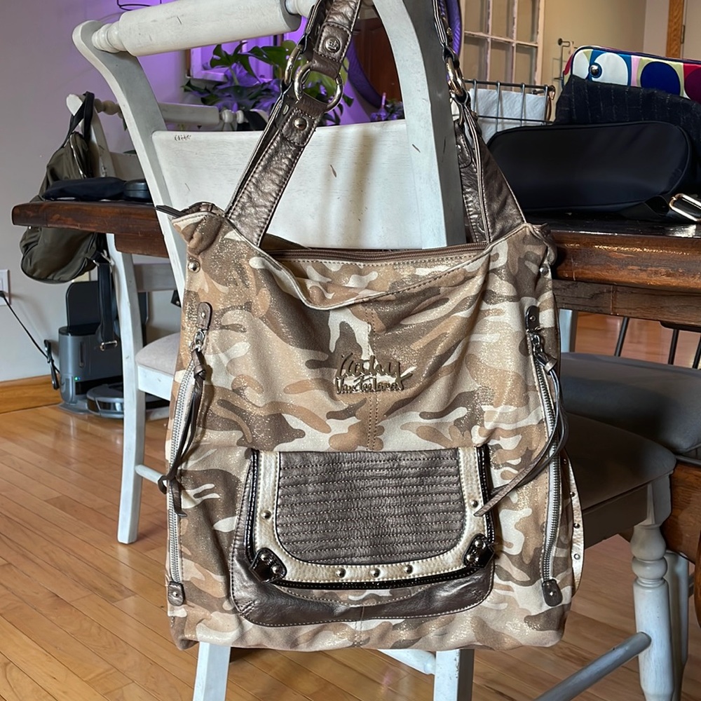 Kathy VanZeeland camo bag